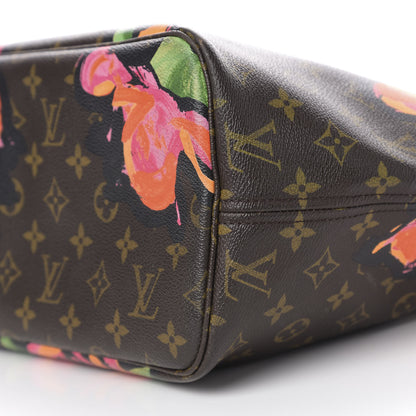 Louis Vuitton Monogram Roses Neverfull MM 17 of 18