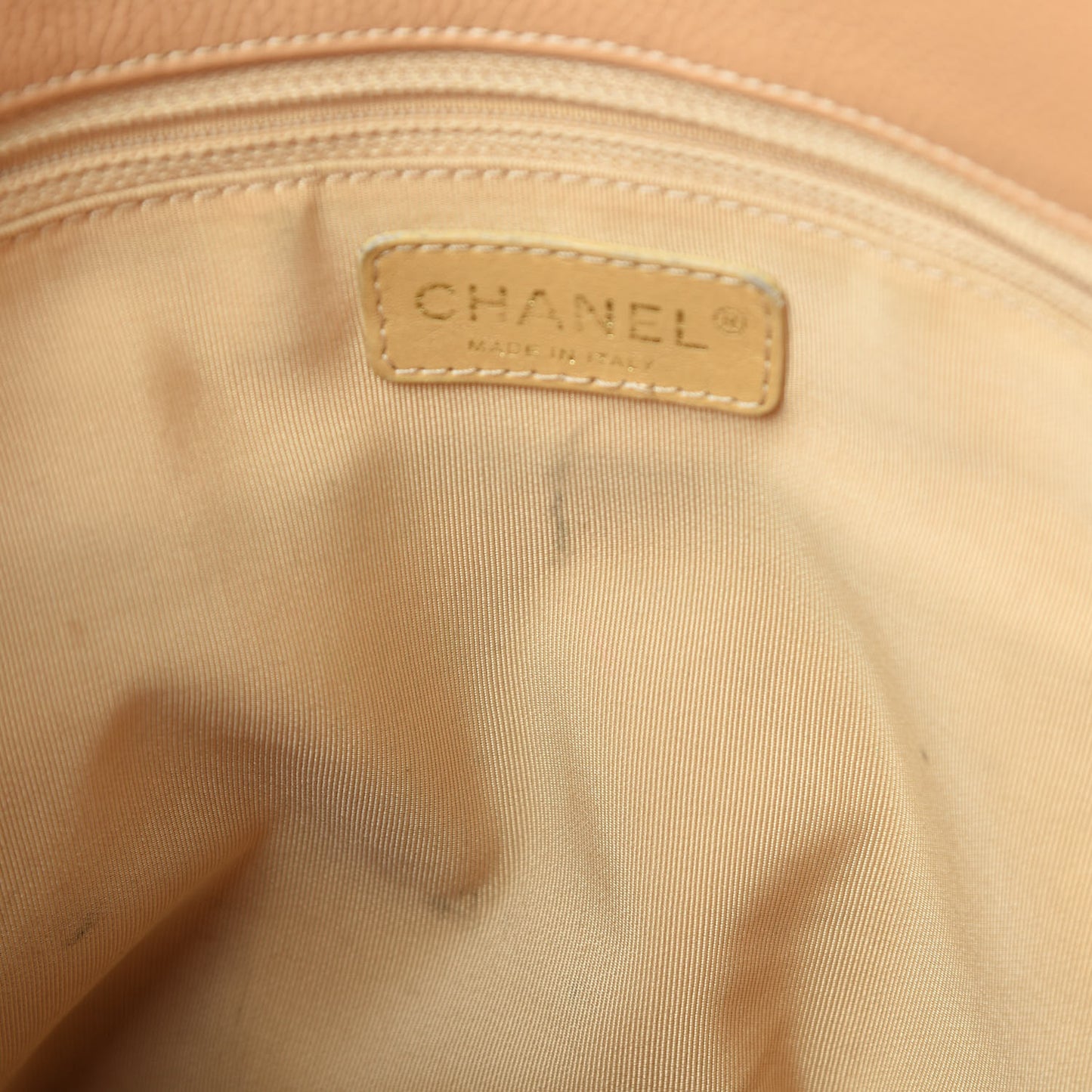 Calfskin Cerf Executive Shopper Tote Beige
