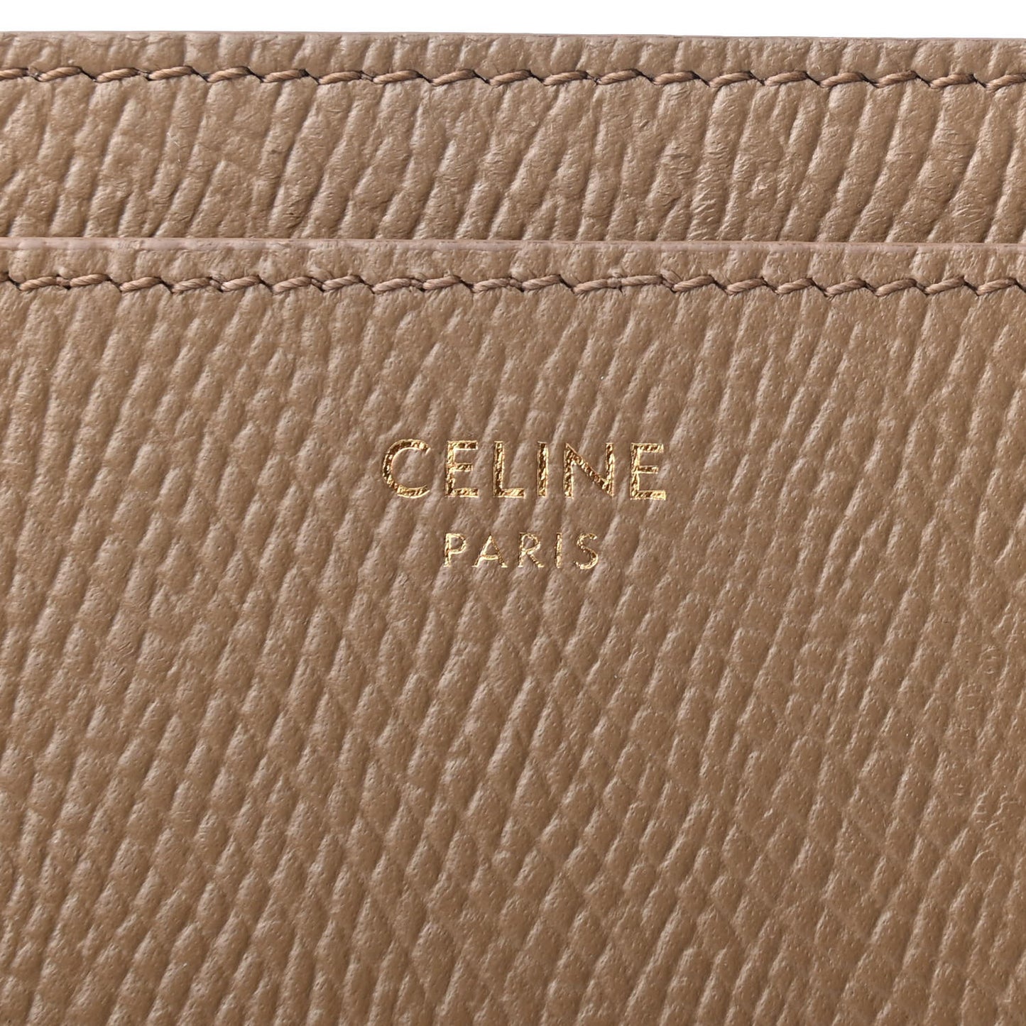 Grained Calfskin Card Holder Light Camel