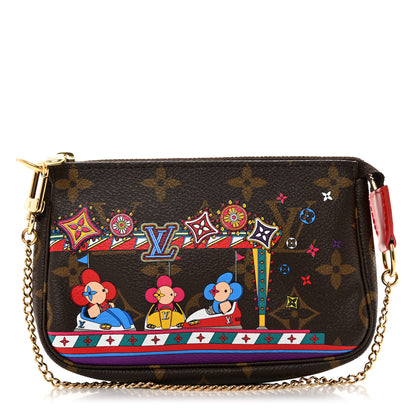 Louis Vuitton Monogram 2020 Christmas Animation Bumper Cars Mini Pochette Accessories Coquelicot 1 of 7