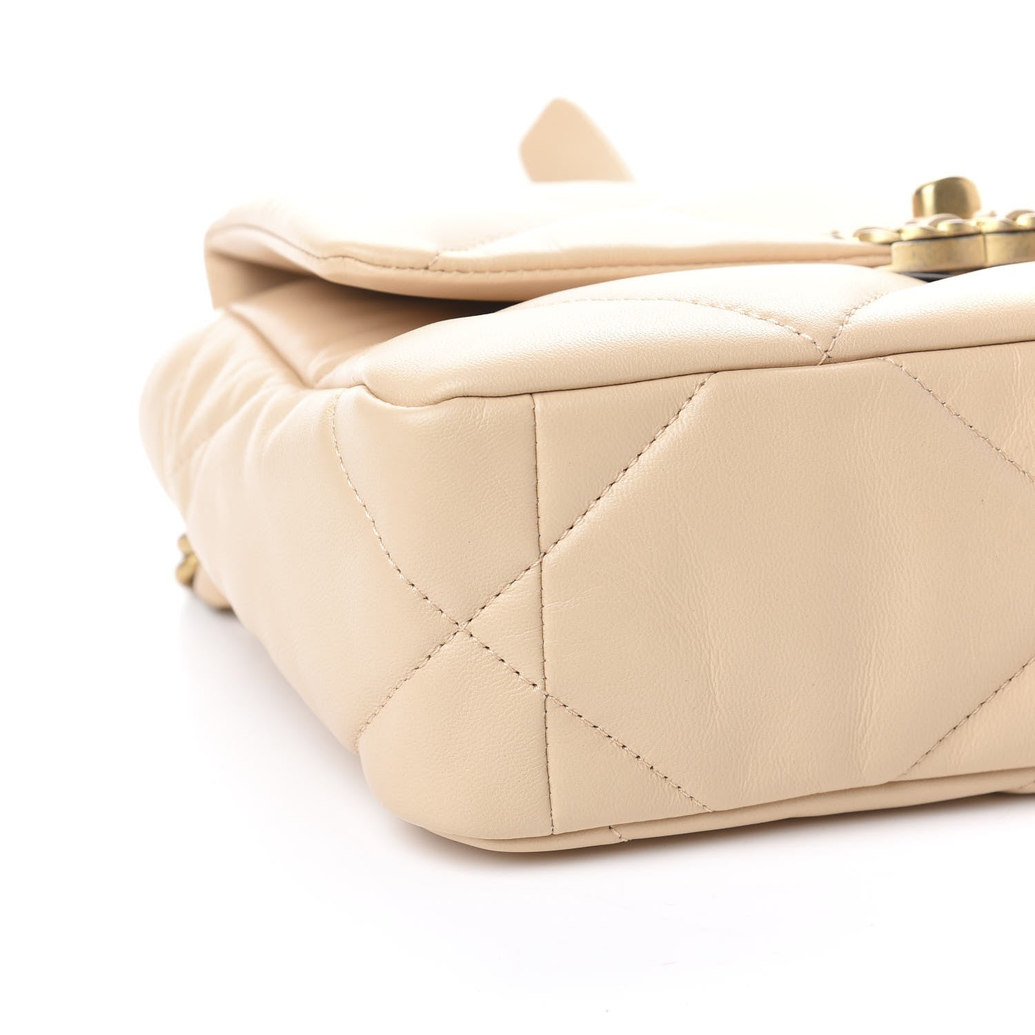 Chanel Goatskin Quilted Medium 19 Flap Beige 8 of 11
