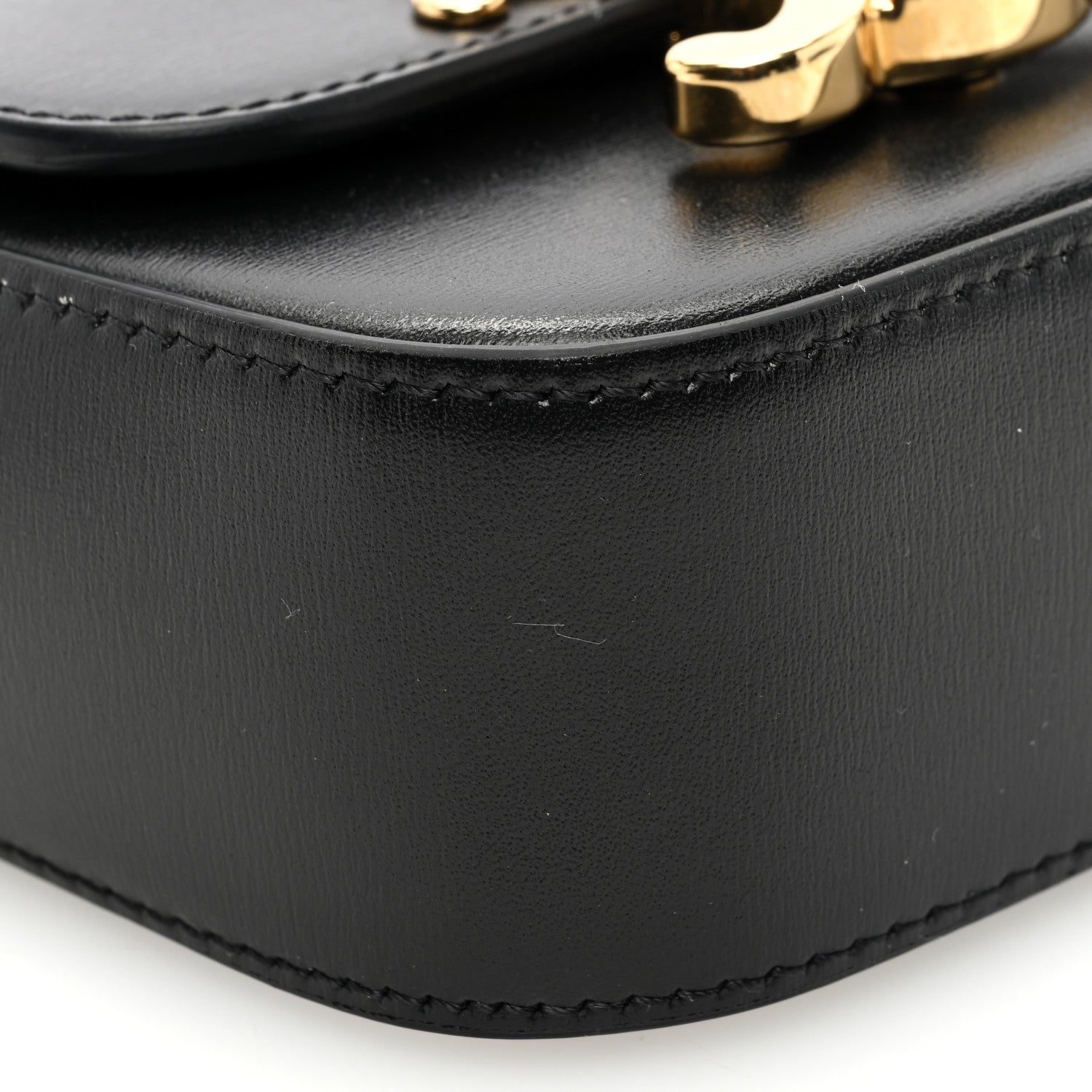 Celine Shiny Calfskin Mini Triomphe Black 8 of 9