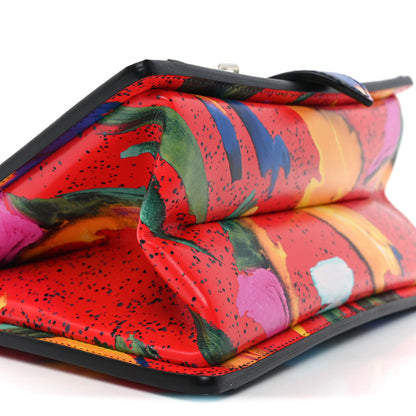 Louis Vuitton Calfskin Splash Print Trapeze Black White Red 8 of 9