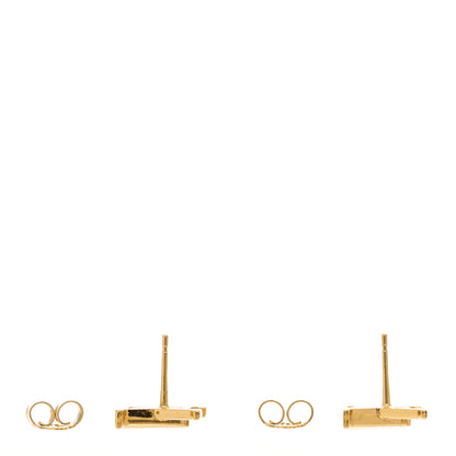 Louis Vuitton Metal LV Iconic Earrings Gold 3 of 4