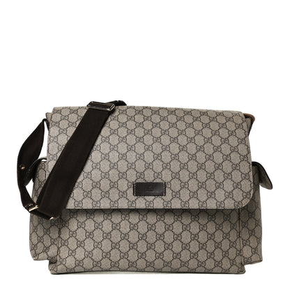 Gucci GG Plus Monogram Messenger Diaper Bag Dark Brown 1 of 15