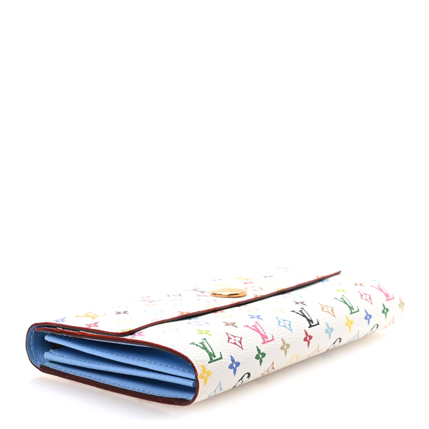 Monogram Multicolor Sarah Wallet White Bleuet