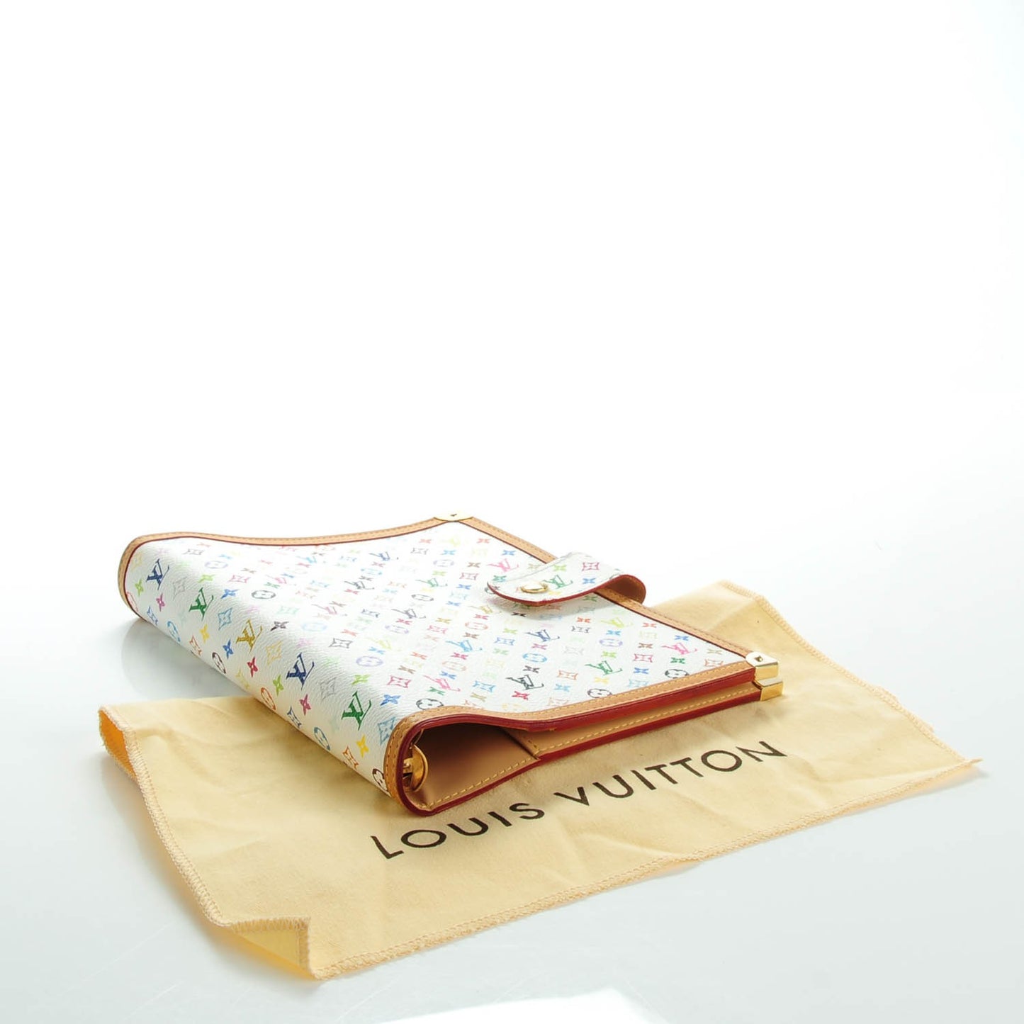 Monogram Multicolor Large Ring Agenda Cover White