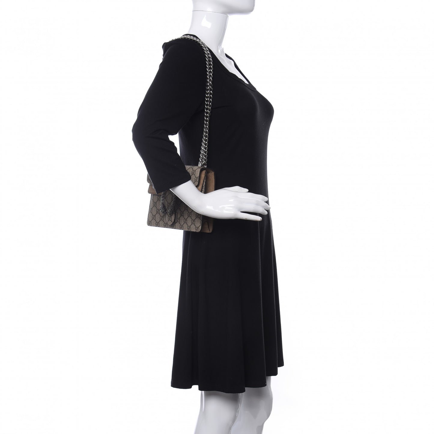 GG Supreme Monogram Mini Dionysus Shoulder Bag Taupe