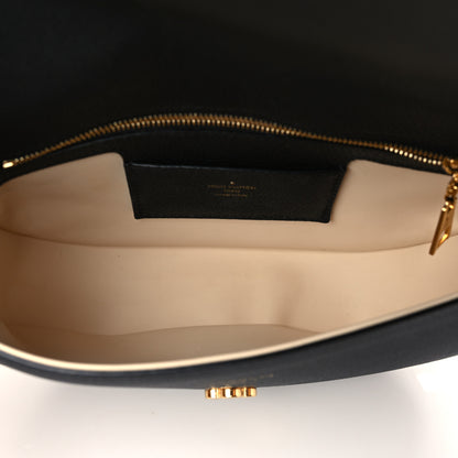 Louis Vuitton Grained Calfskin LV Pont 9 Soft MM Black 5 of 11