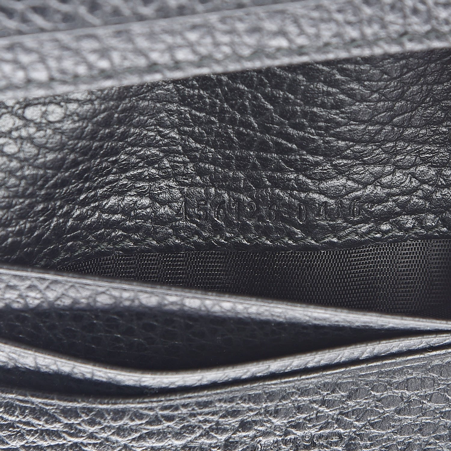 Gucci Pebbled Calfskin GG Marmont Card Case Black 7 of 8