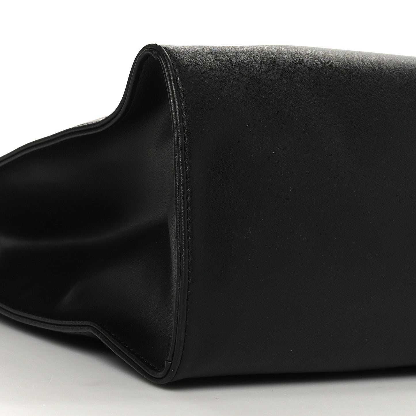 Vegan Leather Medium Shopping Bag Black