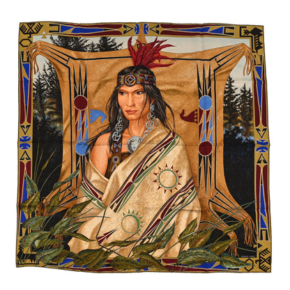 Hermes Silk Wa Ko-Ni Scarf 90 1 of 3