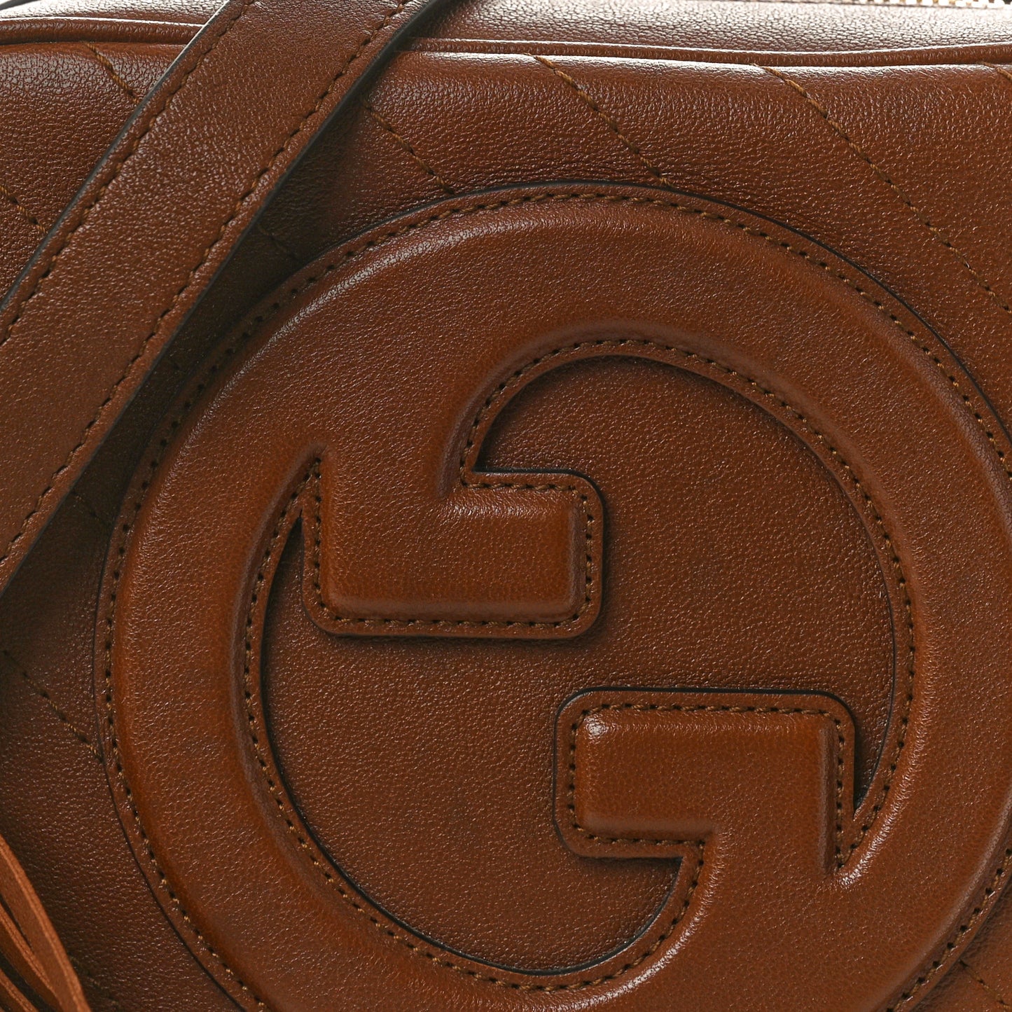 Sakai Be Green Calfskin Diagonal Stitched Small Blondie Shoulder Bag Cuir