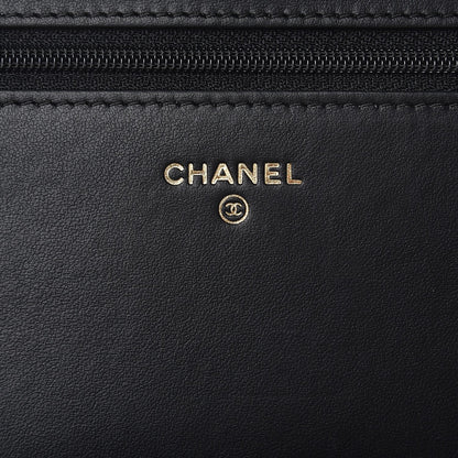Chanel Caviar Quilted Boy Wallet On Chain WOC Black 5 of 8
