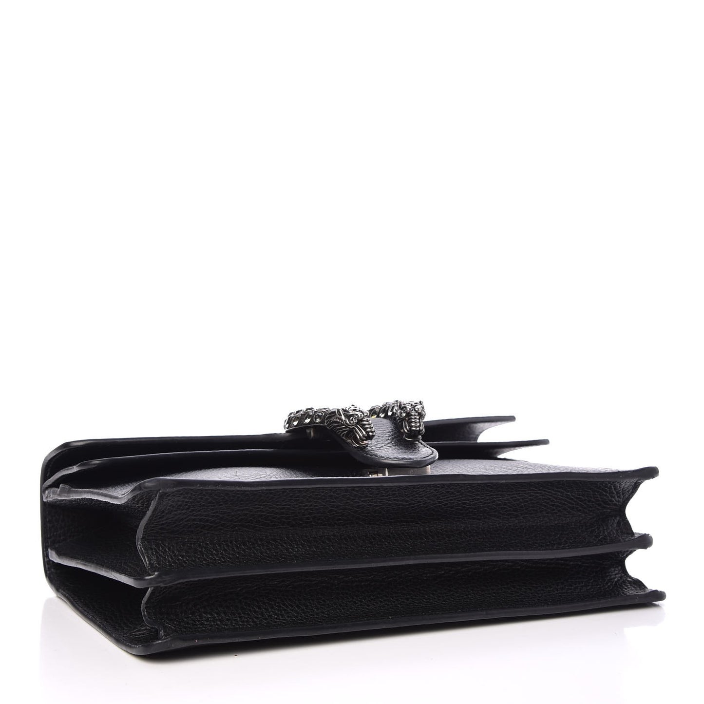 Pebbled Calfskin Small Dionysus Shoulder Bag Black