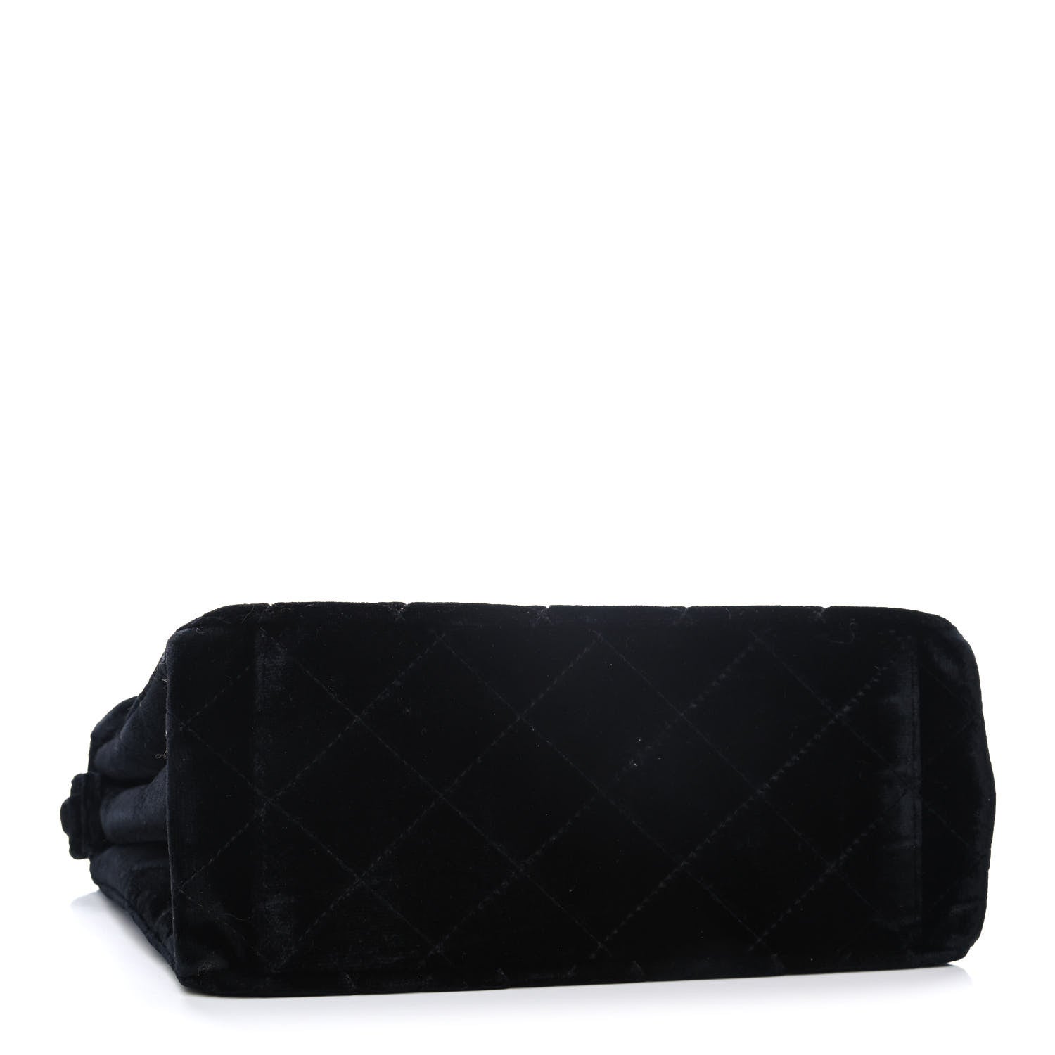 Chanel Velvet Quilted Shoulder Bag Black 4 of 12