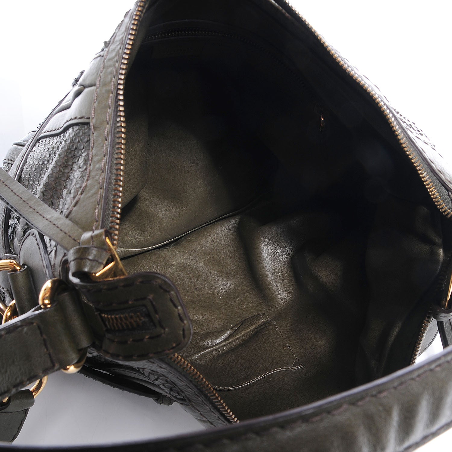 Gucci Python Medium Running Hobo Military 5 of 8