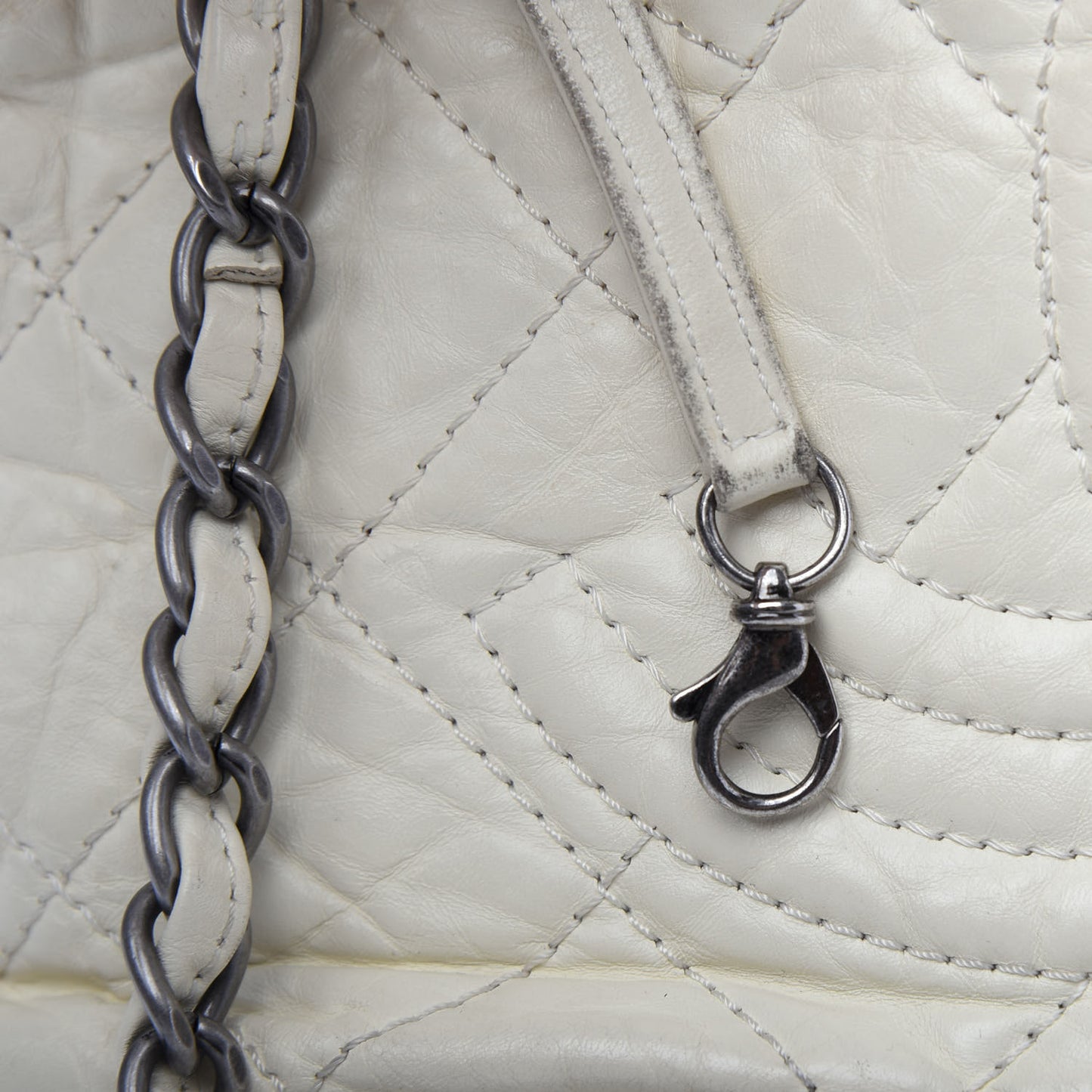 Calfskin Small Shopping In Moscow Tote Beige Clair