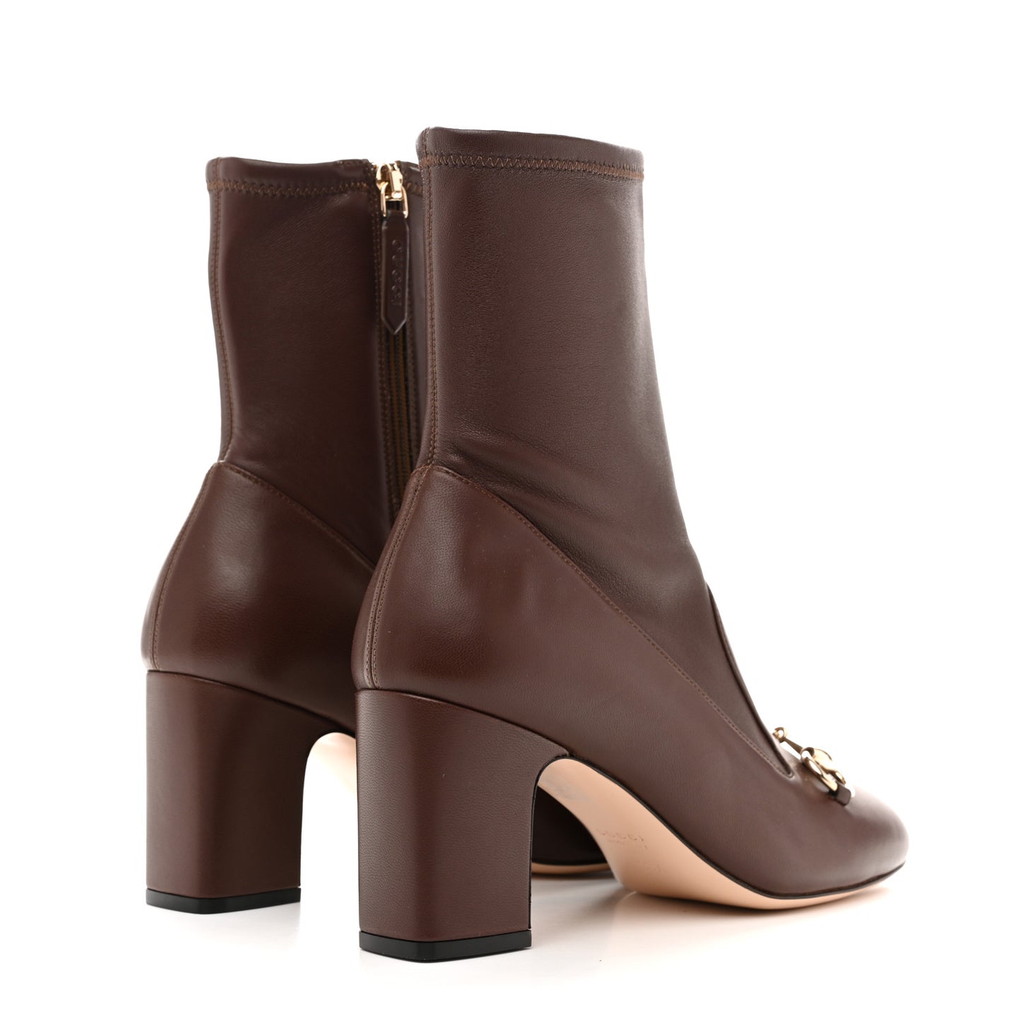Nappa Horsebit Ankle Boots 38.5 New Chocolate