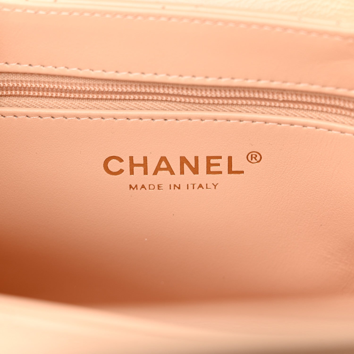 Chanel Shiny Aged Calfskin Quilted Nano Kelly Shopper Beige 6 of 10