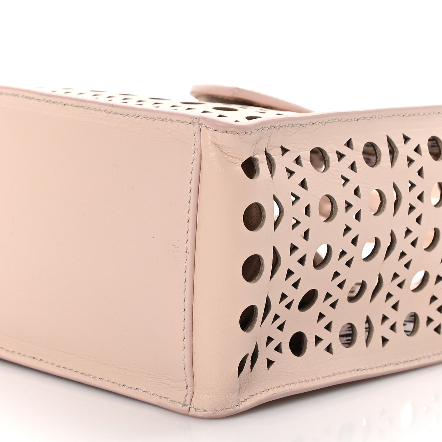 Calfskin Laser Cut Garance Tote Nude