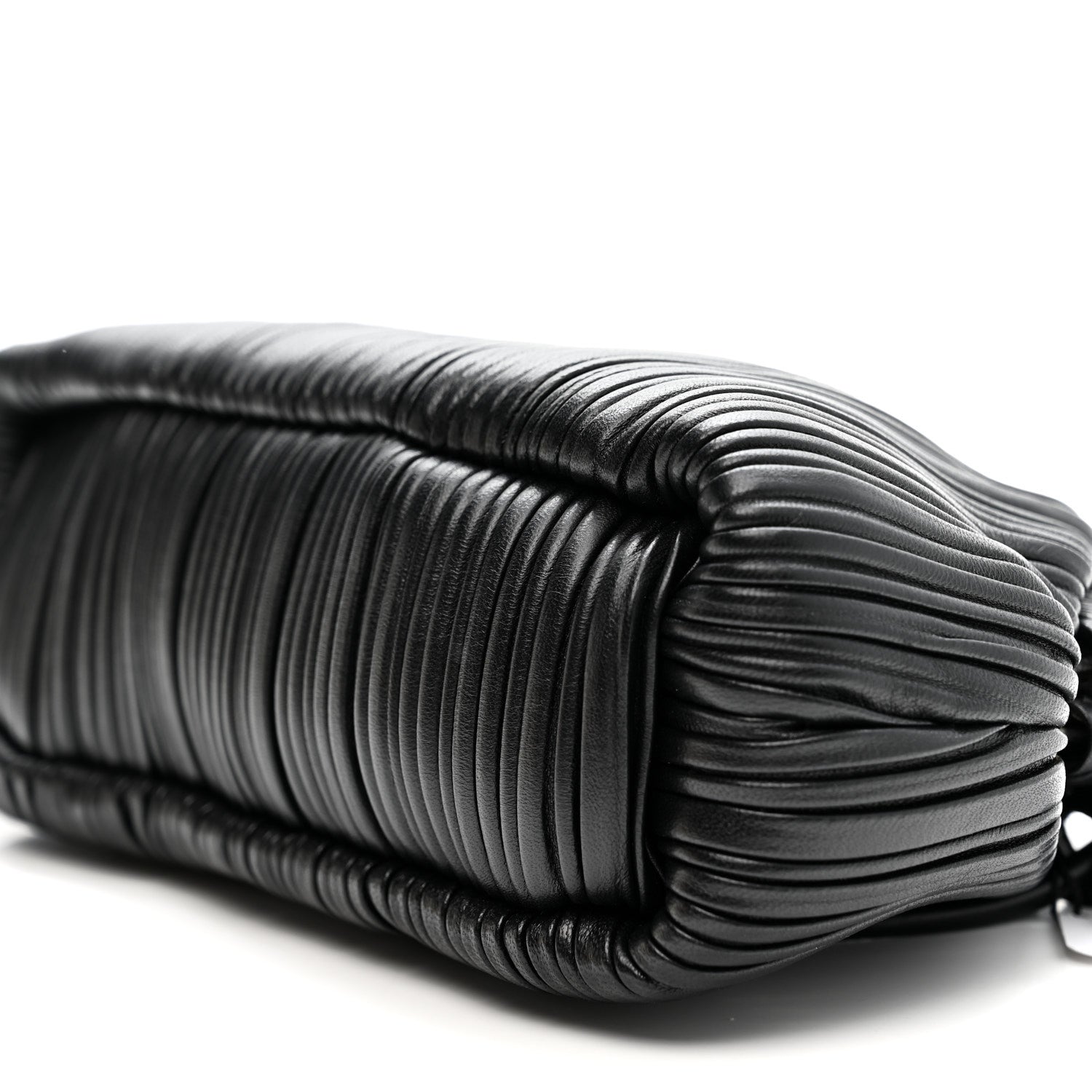 Mansur Gavriel Lambskin Pleated Baci Bag  Black 9 of 9