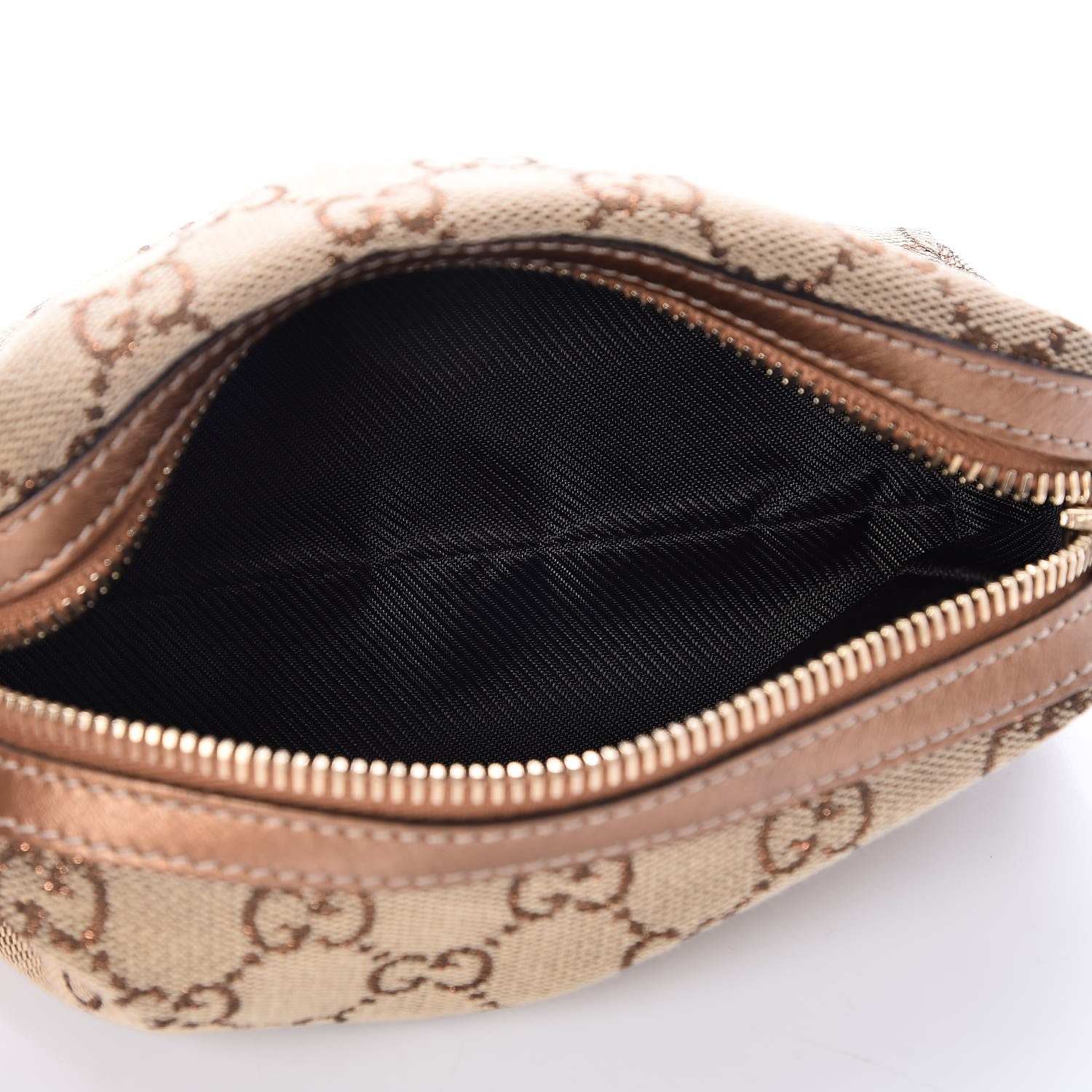 Gucci Monogram Small Cosmetic Case Metallic Bronze 5 of 7