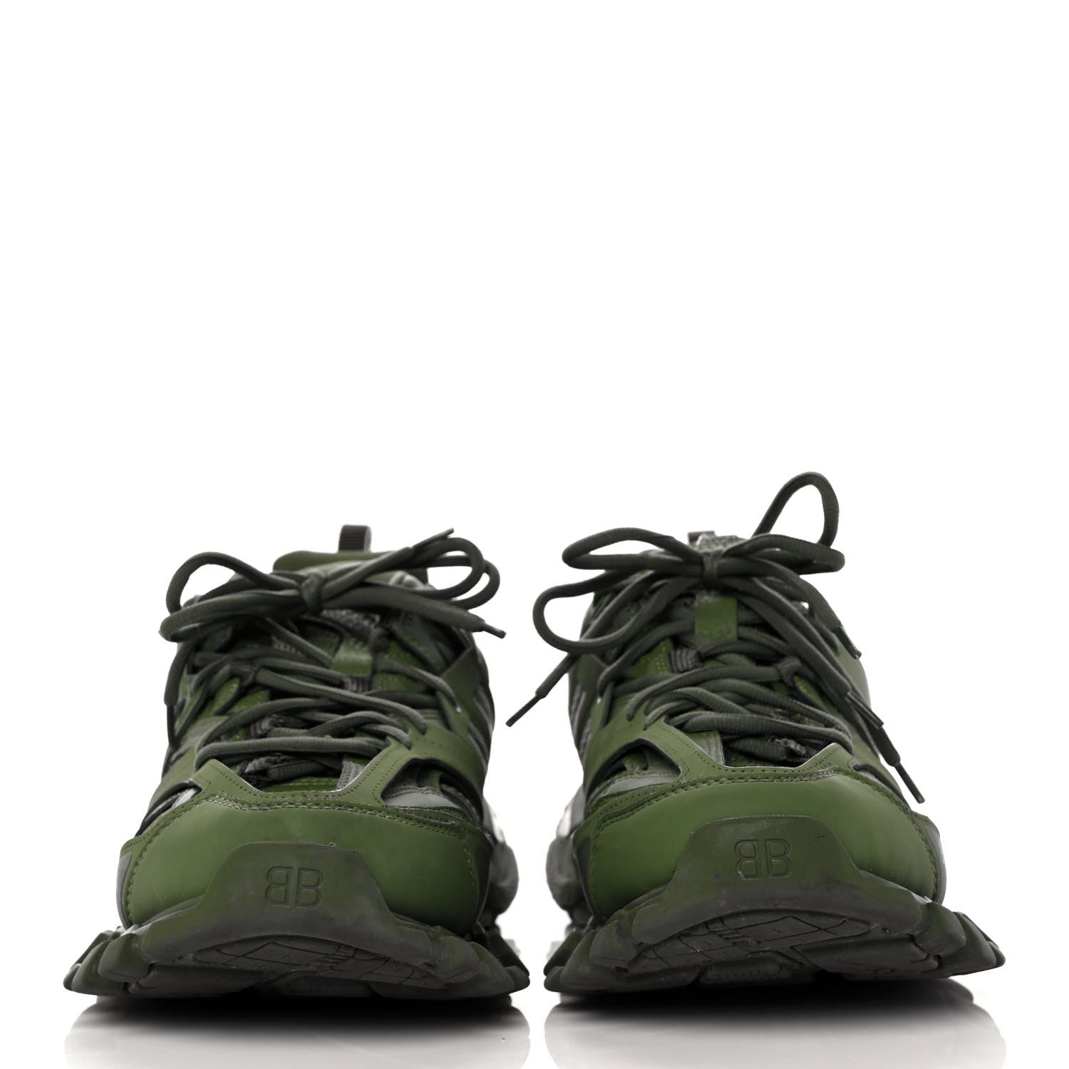 Balenciaga Mesh Nylon Mens Track Sneakers 42 Kaki Green 2 of 8