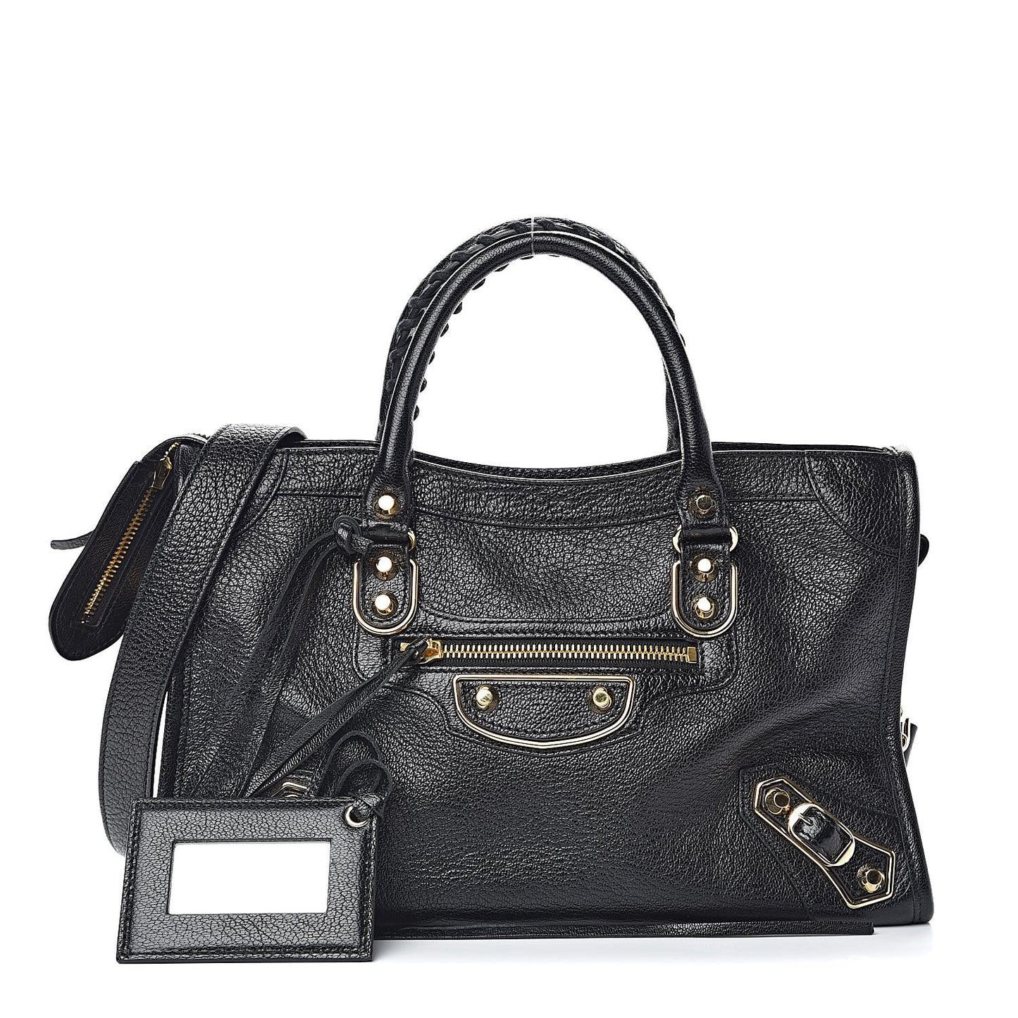 Chevre Gold Metallic Edge Hardware S City Black