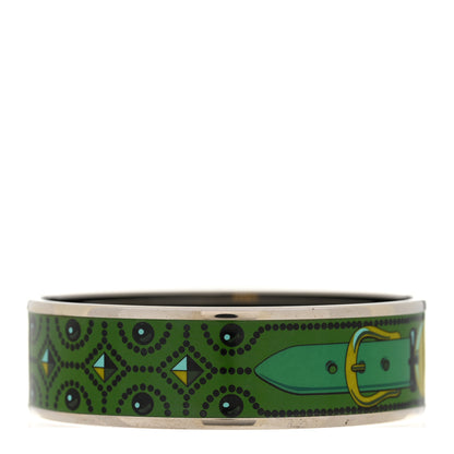 Hermes Enamel Printed Colliers de Chiens Wide Bracelet 65 3 of 6