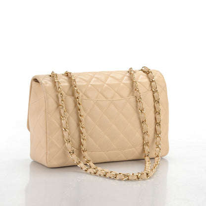Chanel Caviar Quilted Jumbo Single Flap Beige 3 of 11