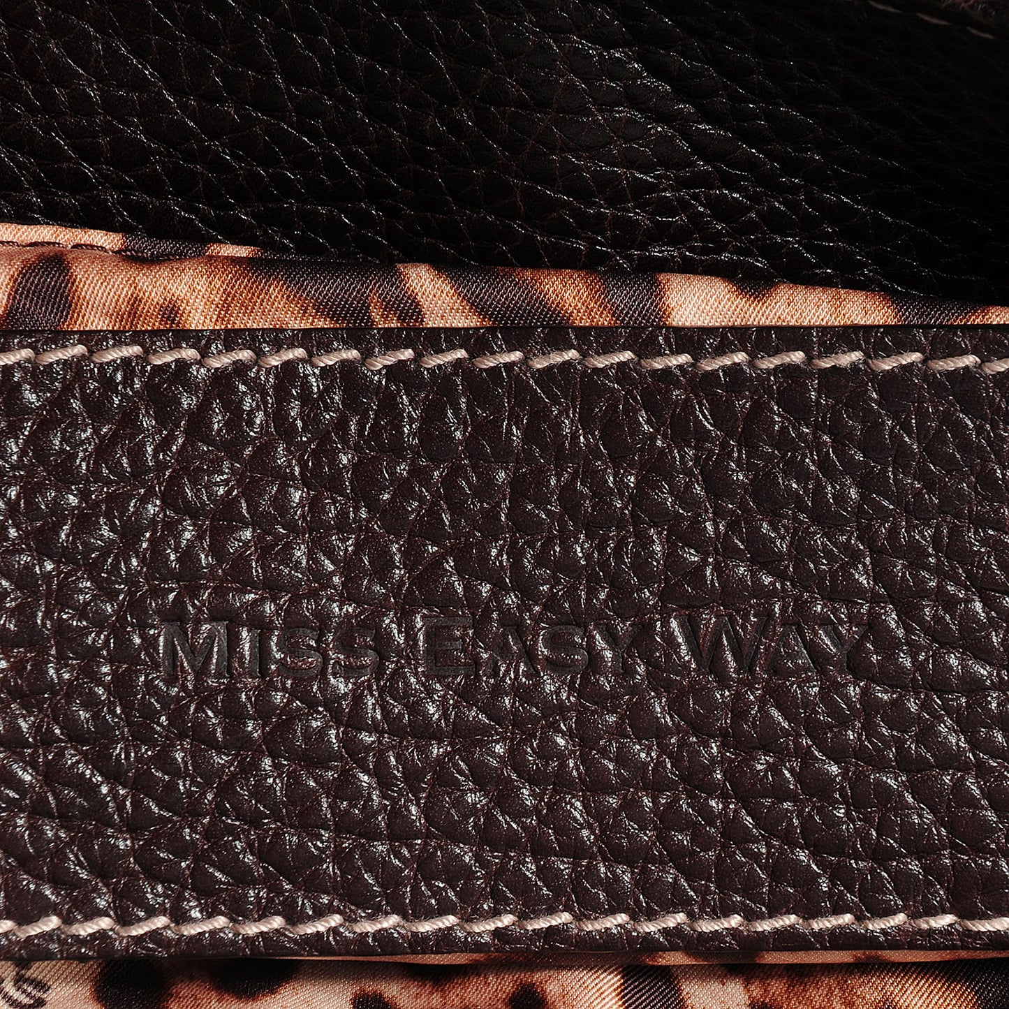 Grained Calfskin Large Easy Way Flap Tote Brown