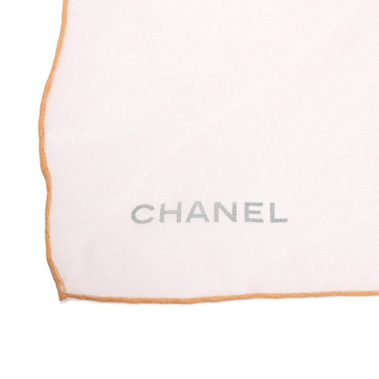 Chanel Silk Floral Print Scarf Pink 2 of 3