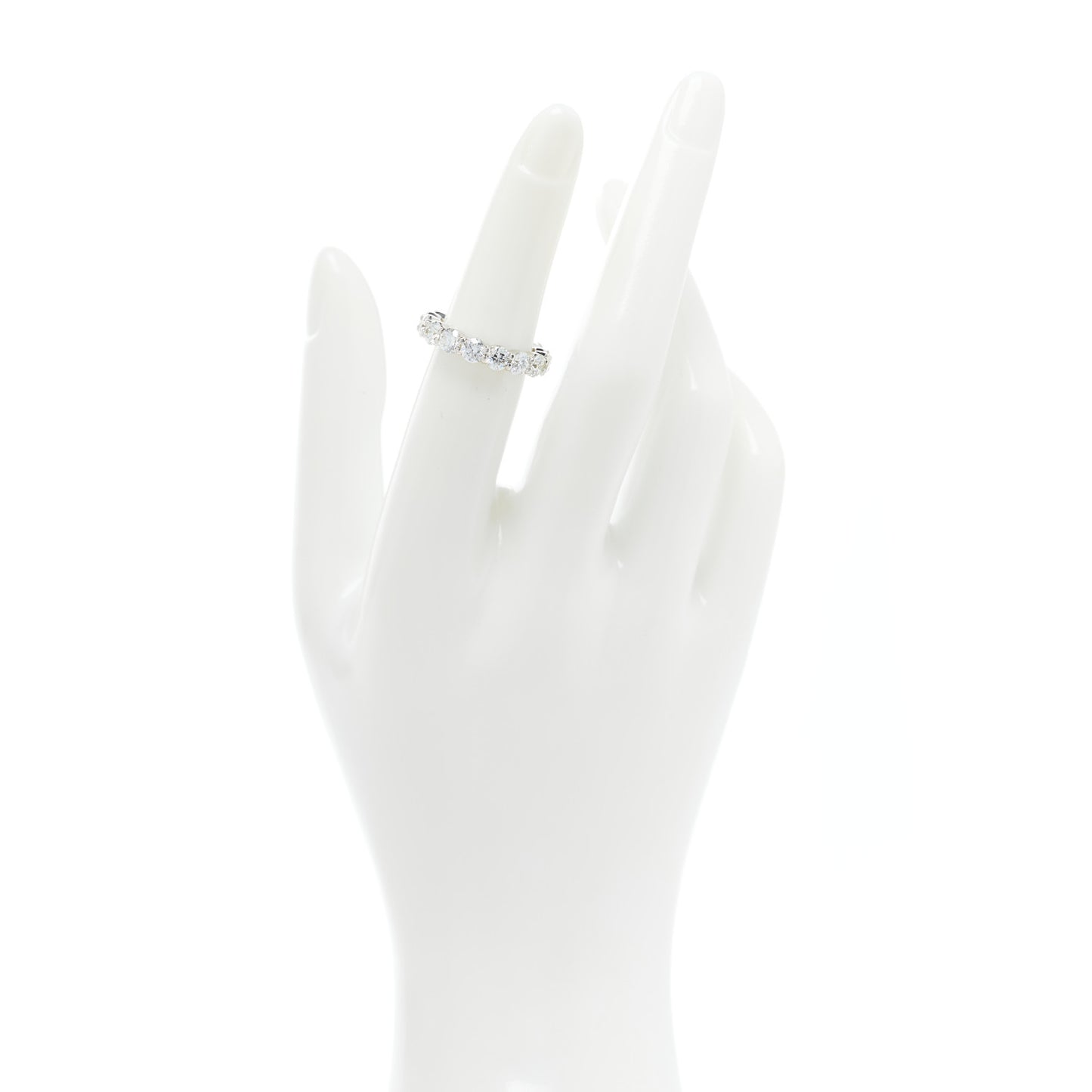 Platinum Diamond 3.60ct Eternity Band Ring 49 5