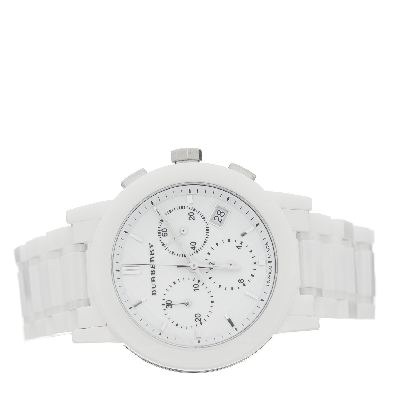 Burberry Stainless Steel Ceramic 38mm Chronograph Quartz Watch White BU9080 2 of 4