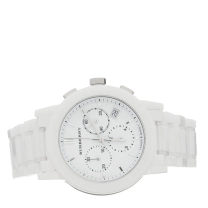 Burberry Stainless Steel Ceramic 38mm Chronograph Quartz Watch White BU9080 2 of 4