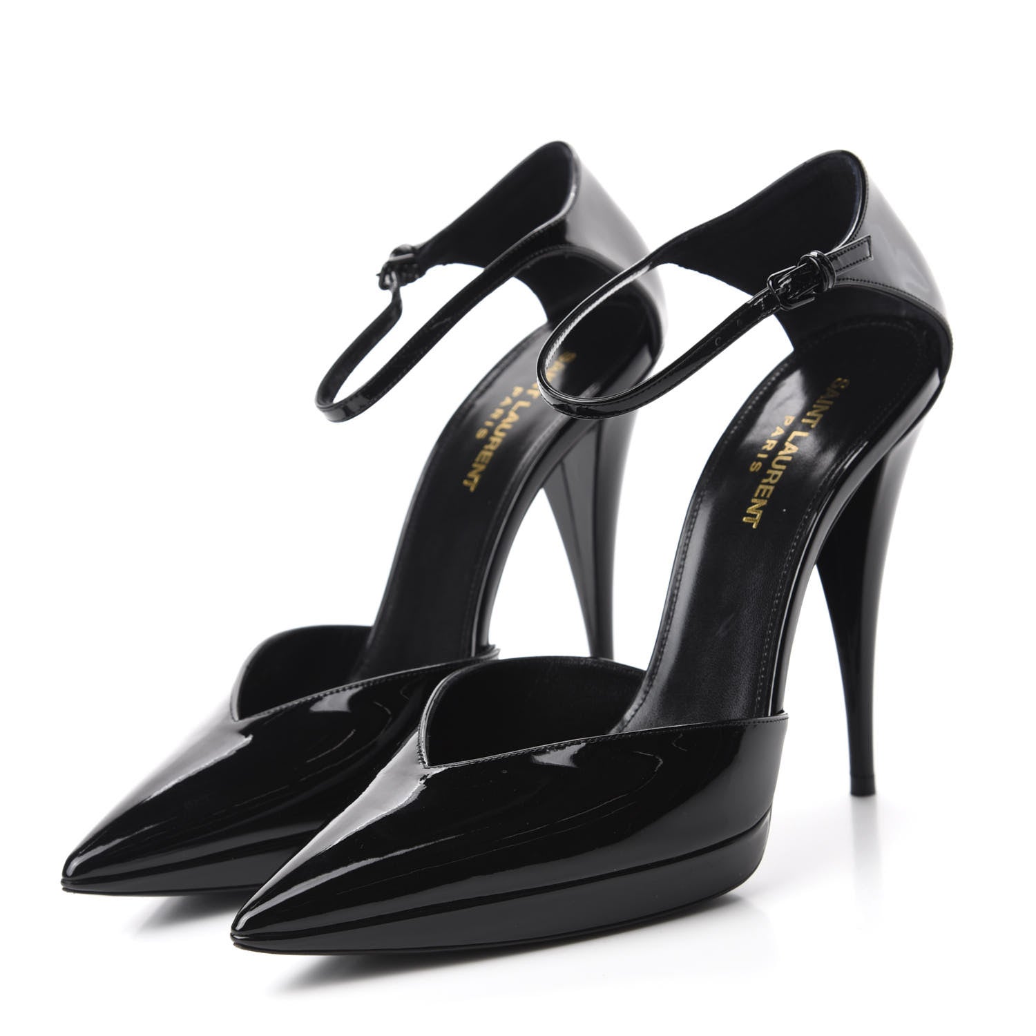 Saint Laurent Patent Zizi D'Orsay Pump 39 Black 3 of 10