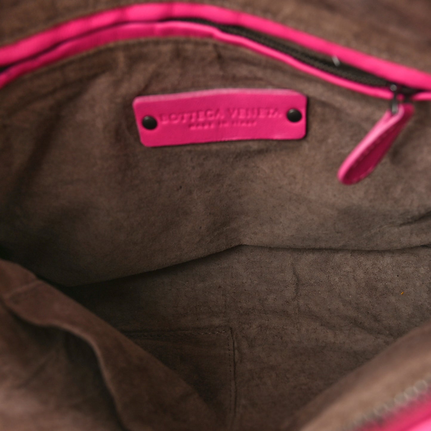 Nappa Intrecciato Nodini Bag Rosa Shock