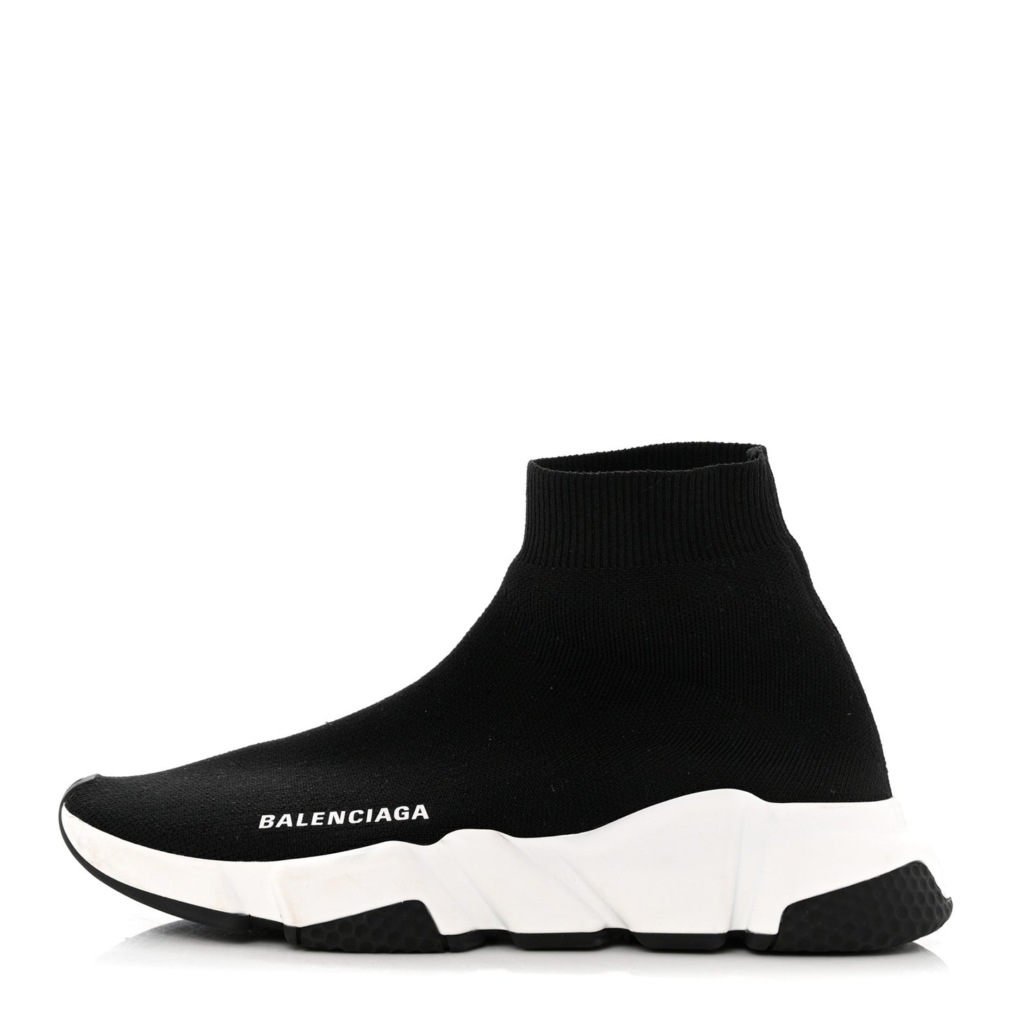 Neoprene Knit Womens Speed Sneakers 38 Black White
