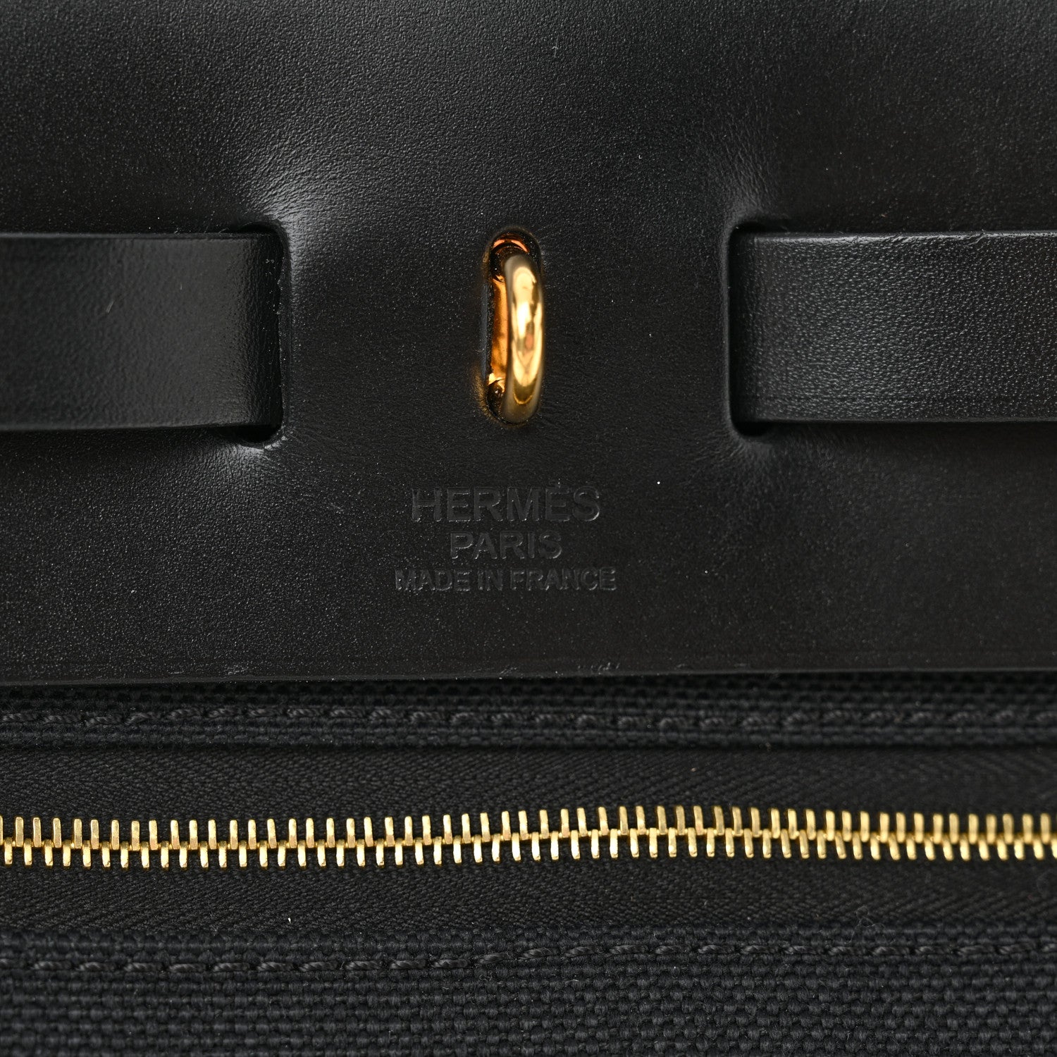 Hermes Military Toile Vache Hunter Herbag Zip Retourne 31 PM Black 7 of 12