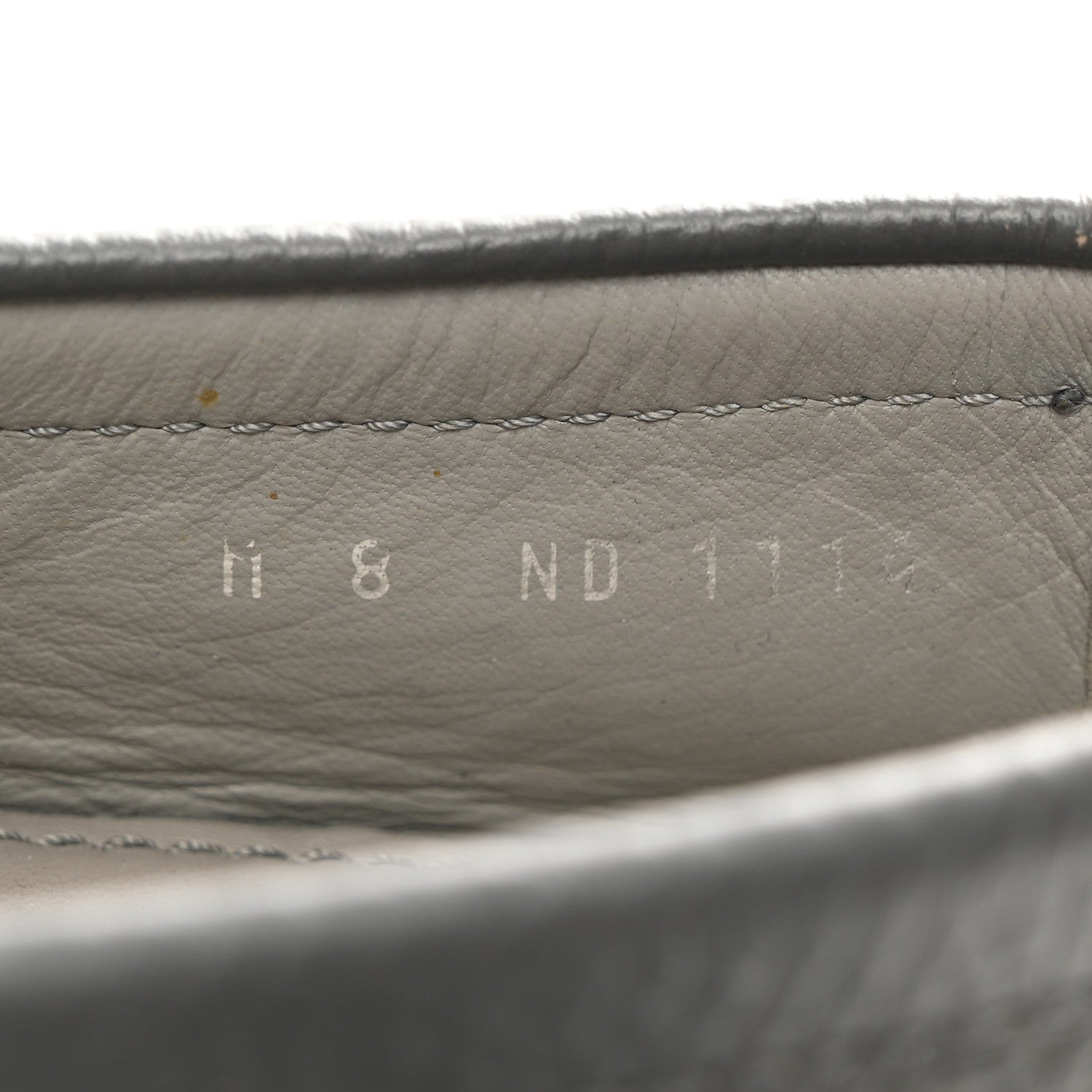 Louis Vuitton Calfskin Hockenheim Moccasin Loafers 8 Grey 8 of 9