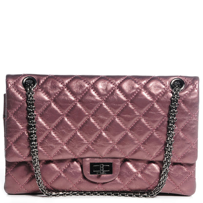 Chanel Calfskin 2.55 Reissue 226 Flap Metallic Rose Fonce 1 of 9