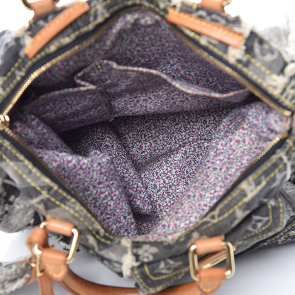 Louis Vuitton Denim Patchwork Speedy 30 Grey 5 of 11