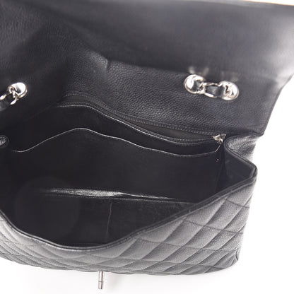 Chanel Caviar Quilted Jumbo Single Flap Black 5 of 13