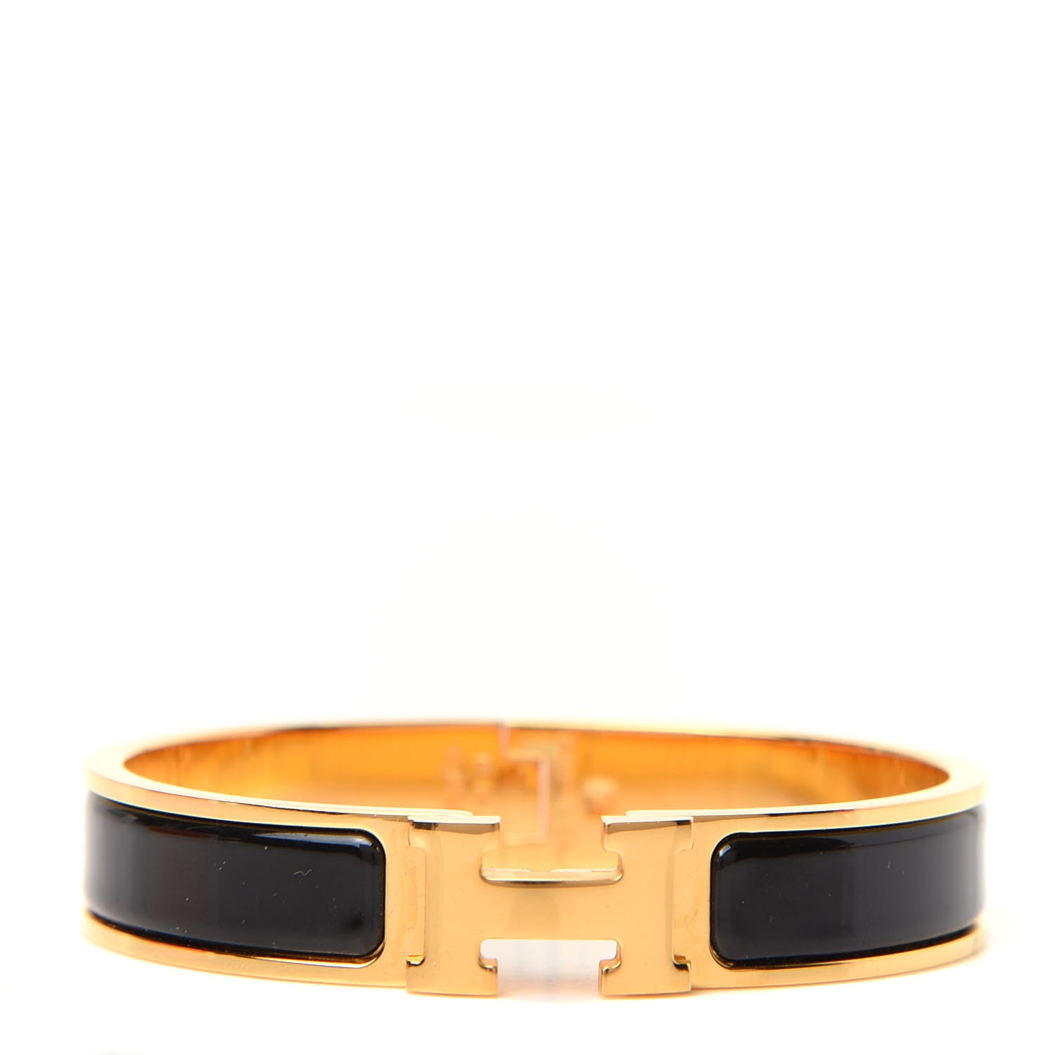 Hermes Enamel Narrow Clic Clac H Bracelet PM Black 1 of 4