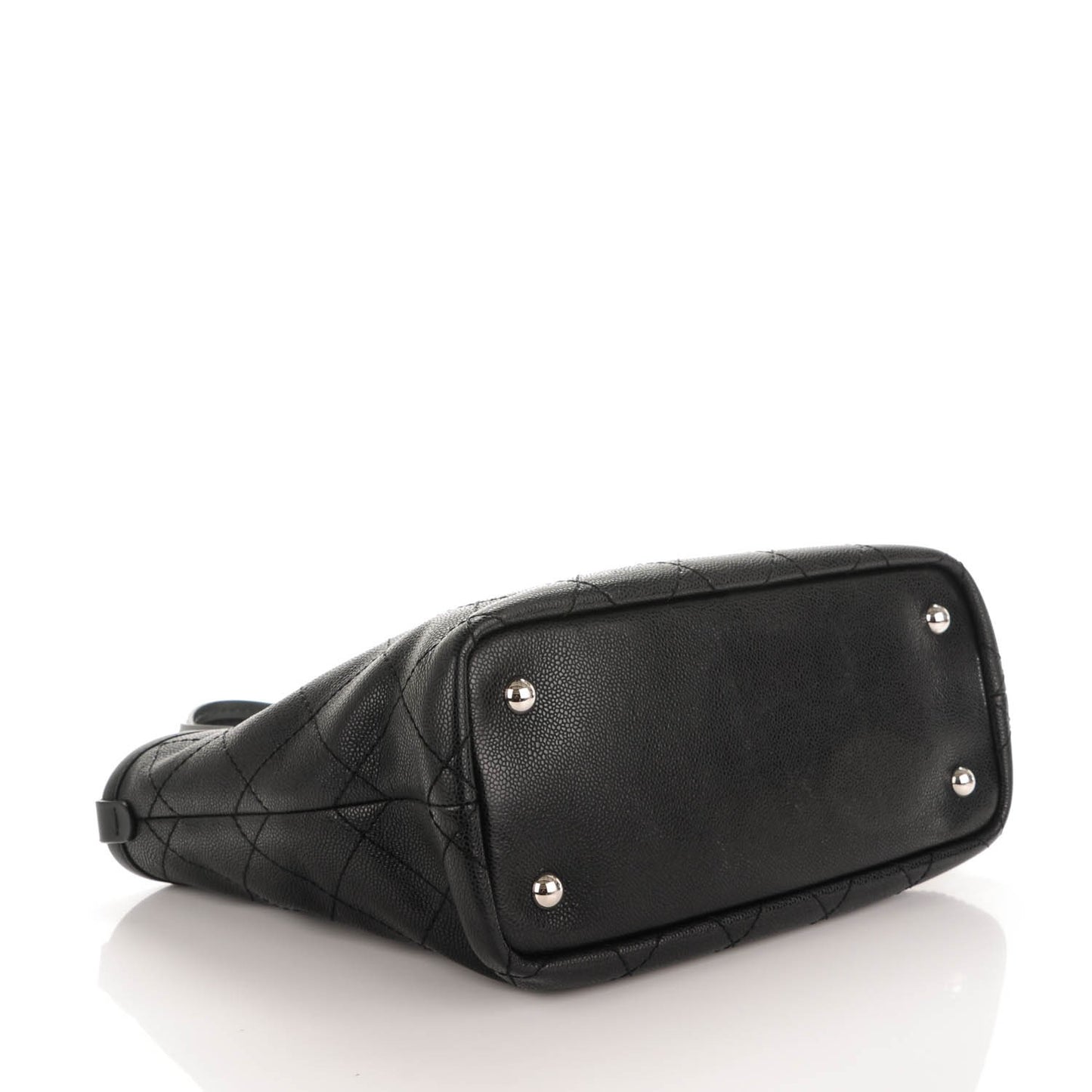 Grained Calfskin Shopping Fever Tote Black