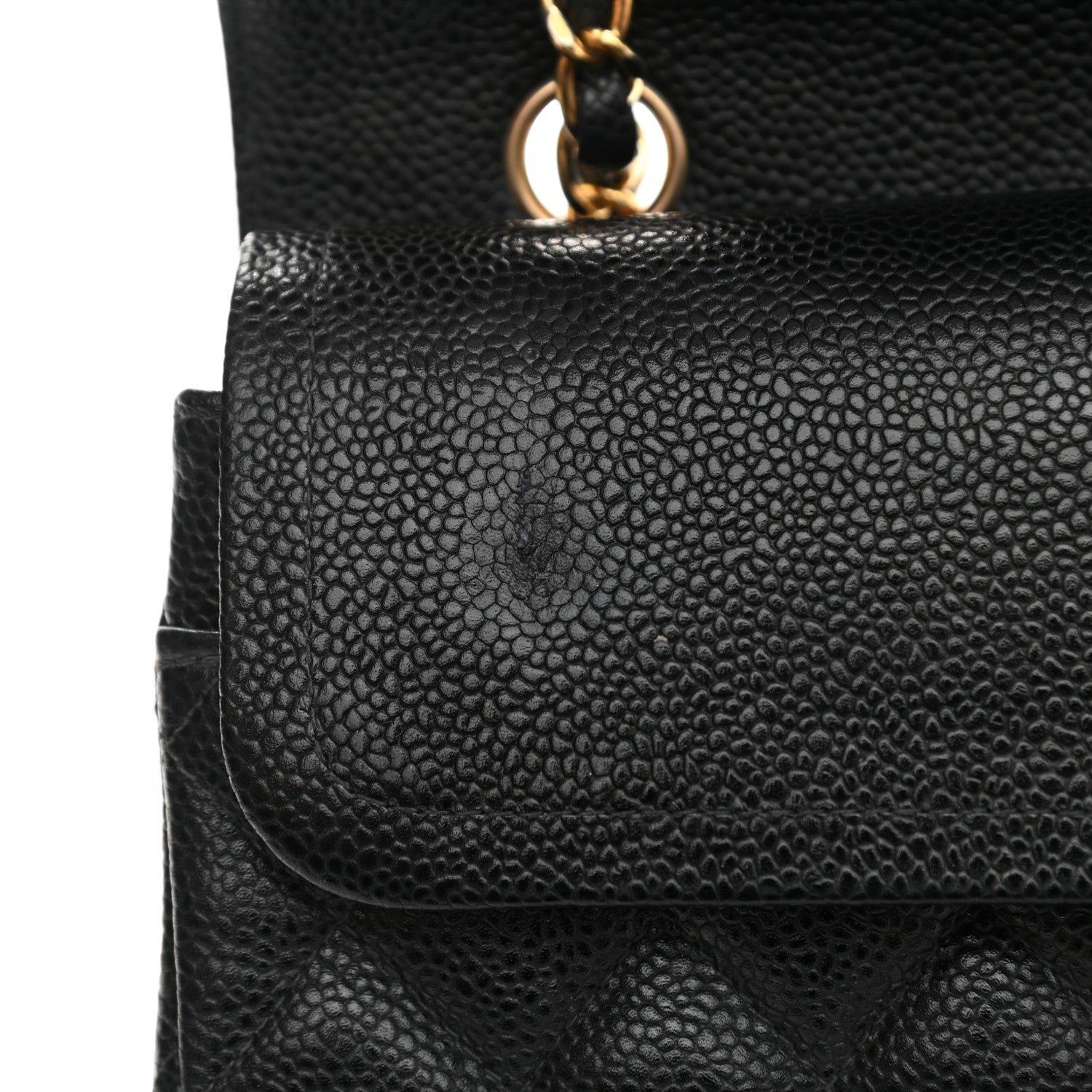 Chanel Caviar Quilted Medium Double Flap Black 12 of 14
