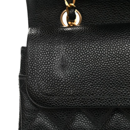 Chanel Caviar Quilted Medium Double Flap Black 12 of 14