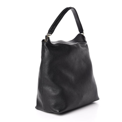 Burberry London Grainy Calfskin Medium Cale Hobo Black 3 of 13