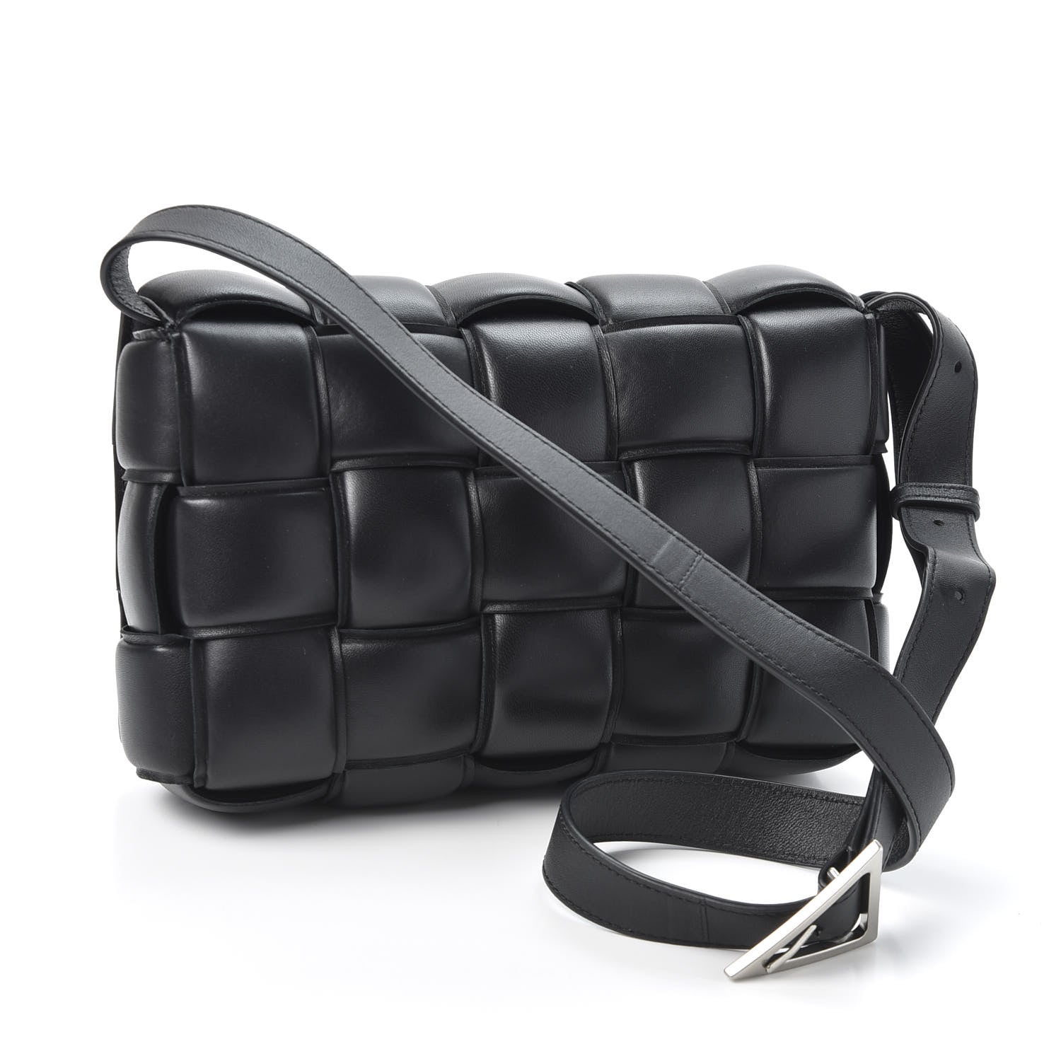 Bottega Veneta Nappa Maxi Intreccio Padded Cassette Crossbody Bag Black 2 of 9
